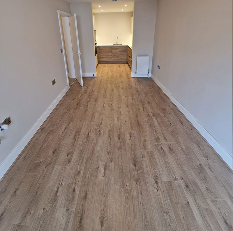 Installation of a LVT floor in benfleet